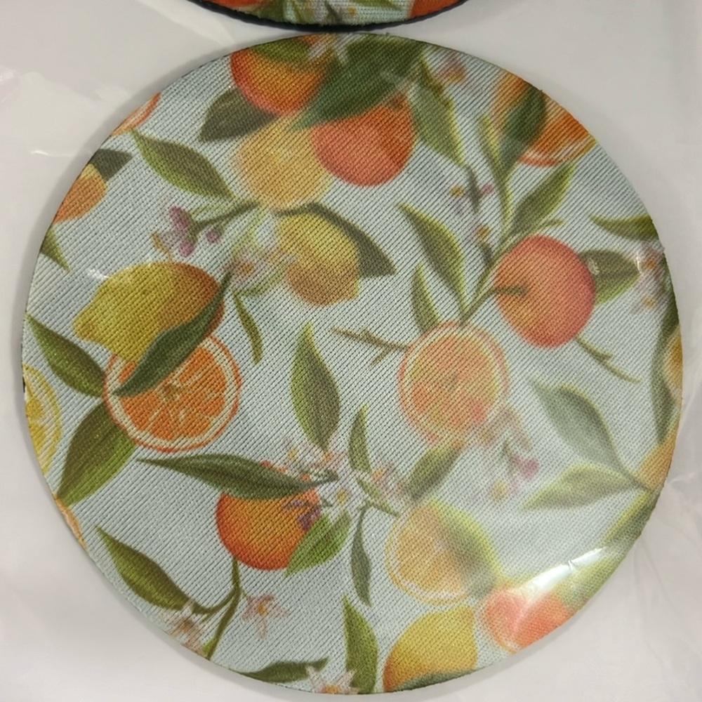 Set of 3 matching oranges coasters